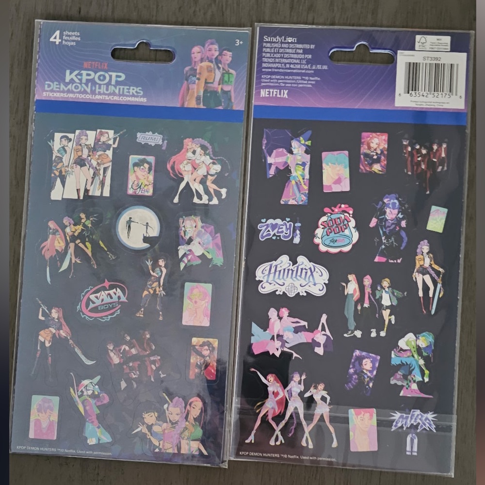 14 Sandylion K-POP Demon Hunters 4 Sheet Sticker Packs